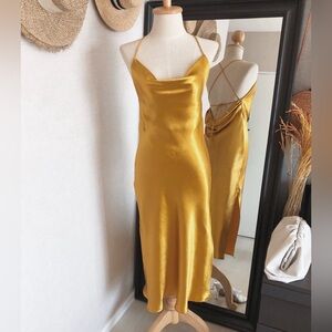 Beautiful dress silk satin handmade